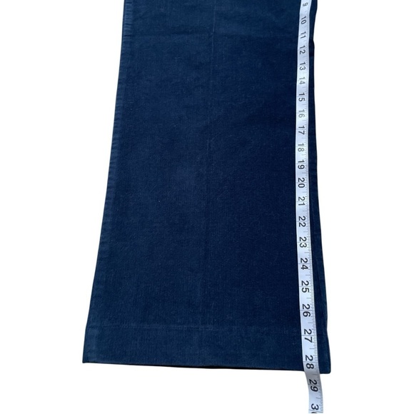 Garnet Hill Wide Leg Cropped Corduroy Pants Navy - Picture 12 of 12